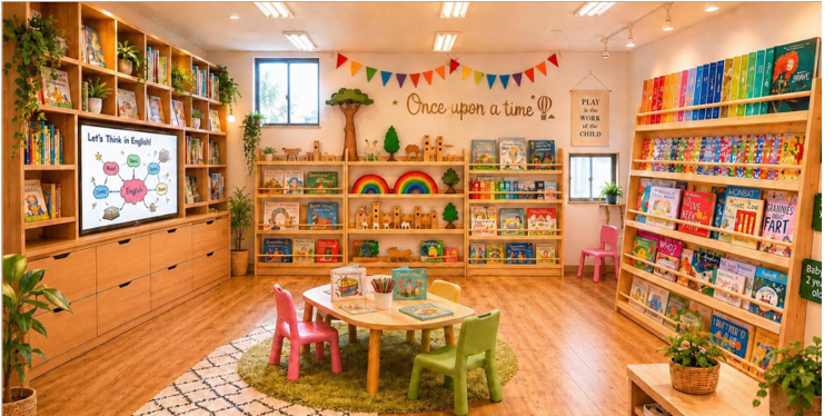 Shinozaki English Library イメージ図（完成イメージ）
