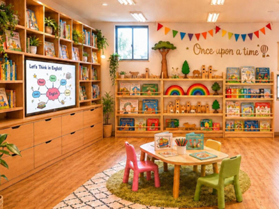 地域で育てる、子ども達の“世界への第一歩” 篠﨑工務店とHUB ENGLISHが、蓮田駅前に 英会話教室・英語図書館「Shinozaki English Library」を開設