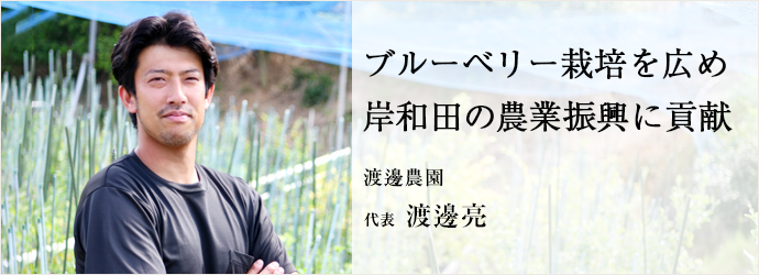 ブルーベリー栽培を広め　岸和田の農業振興に貢献
渡邊農園 代表 渡邊亮
