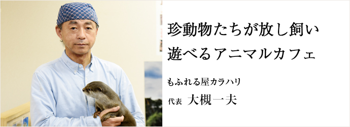 珍動物たちが放し飼い遊べるアニマルカフェ
もふれる屋カラハリ 代表 大槻一夫