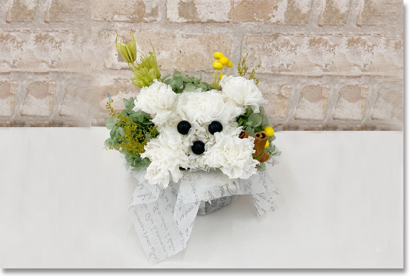 ギフトにぴったりなプードルのアレンジ